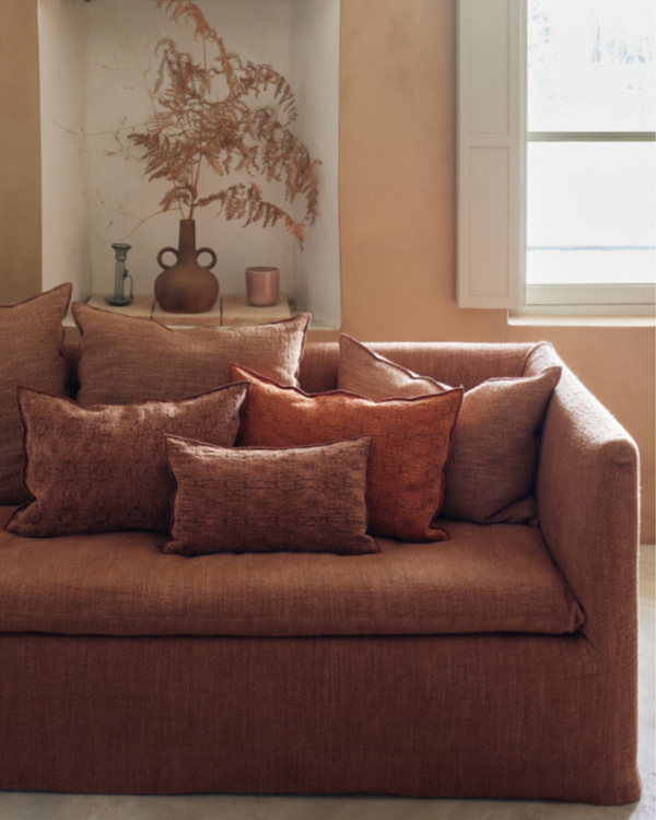 JACQUARD STONE WASHED CUSHION COVER