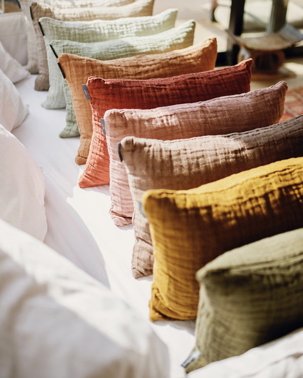 BEATRICE WAFFLED LINEN CUSHION COVER